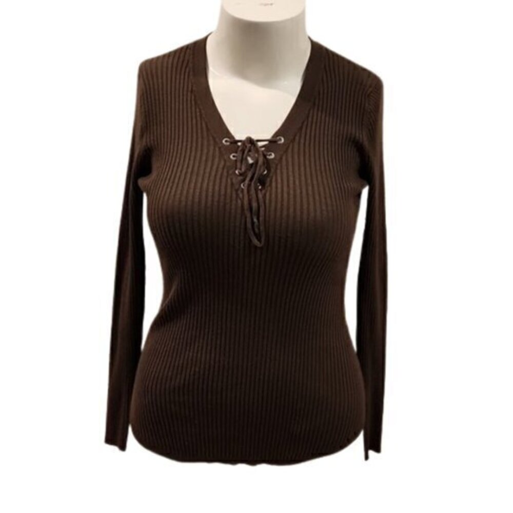 [Rue 21] Dark Green Cable Knit Long Sleeve - Size XL